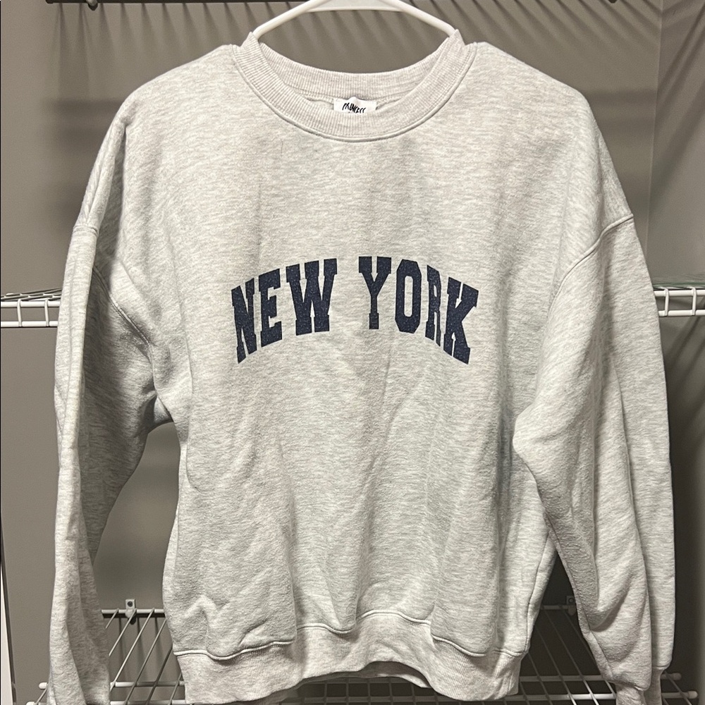 Princess Polly Light Gray New York Sweatshirt